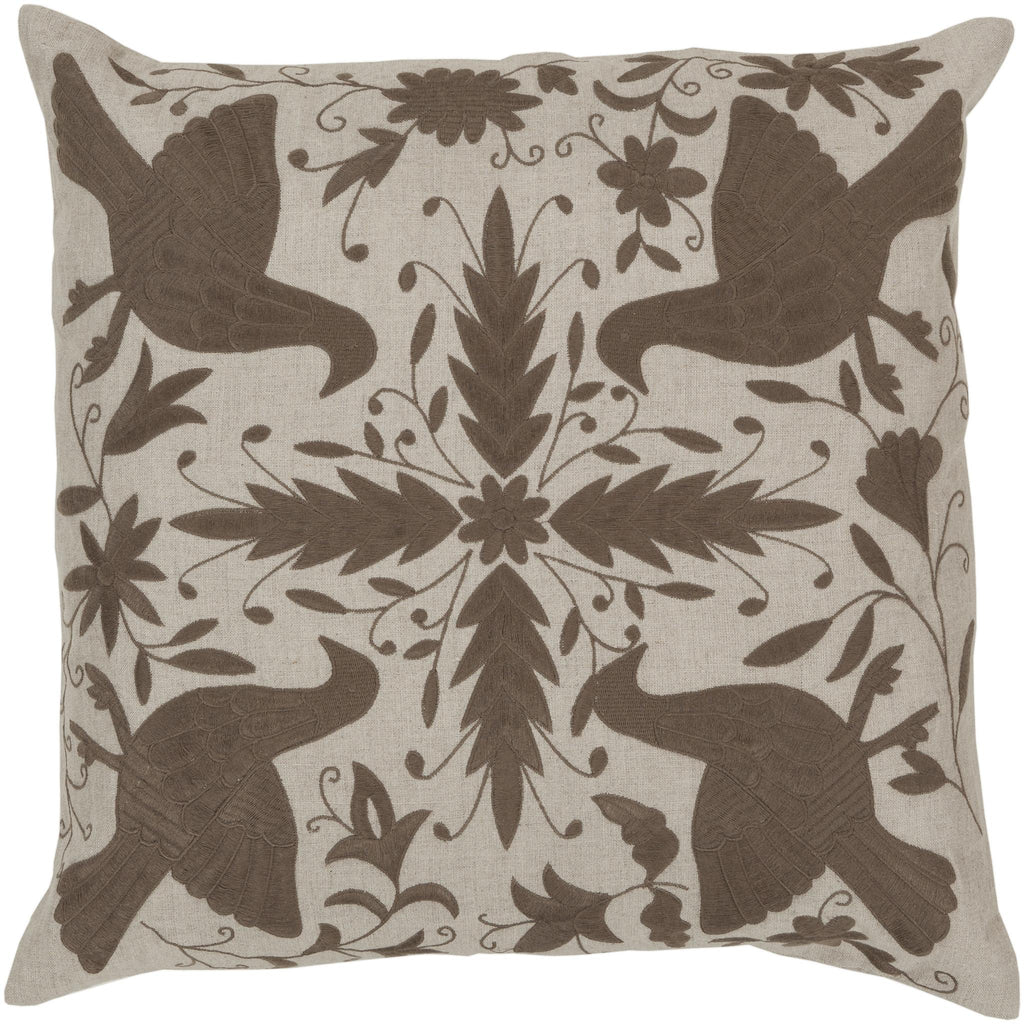 Surya Otomi LD-022 Brown Taupe 20"H x 20"W Pillow Cover