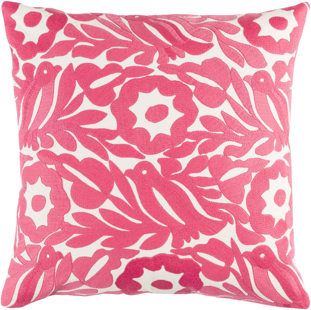 Surya Pallavi PLV-003 Ivory Pink 22"H x 22"W Pillow Cover