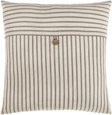 Surya Penelope Stripe PSP-001 Brown Charcoal 20"H x 20"W Pillow Kit