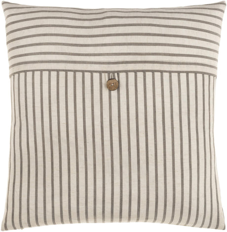 Surya Penelope Stripe PSP-001 Brown Charcoal 20"H x 20"W Pillow Kit