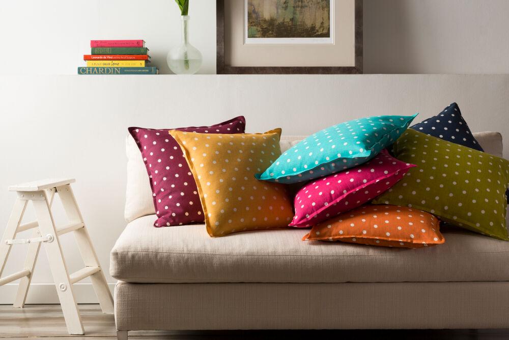Surya Polka Dot PD-002 18"H x 18"W Pillow Kit