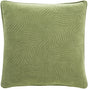 Surya Quilted Cotton Velvet QCV-007 Medium Green 20"H x 20"W Pillow Cover