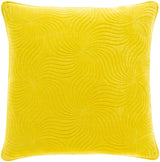 Surya Quilted Cotton Velvet QCV-008 Mustard 20"H x 20"W Pillow Cover