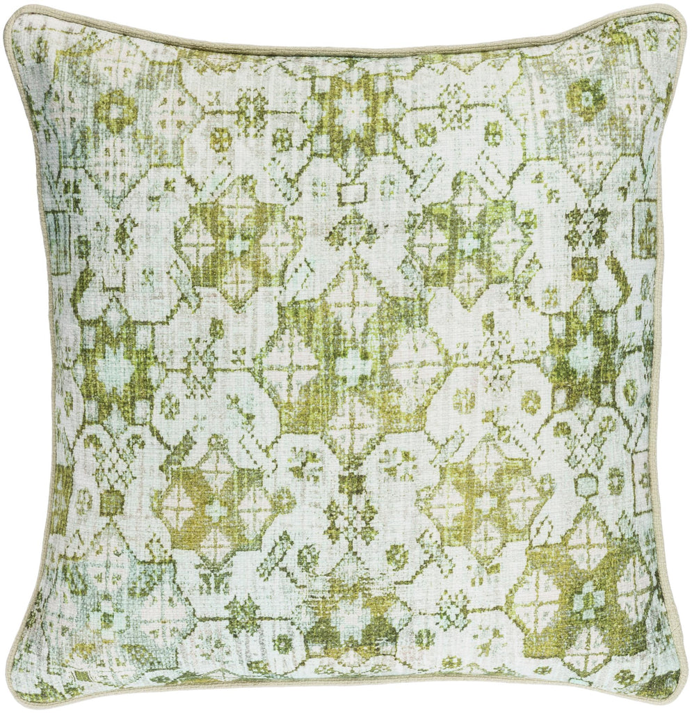 Surya Roxana RXN-002 Grass Green Light Green 18"H x 18"W Pillow Cover
