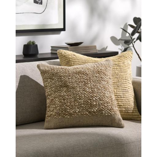 Surya Rukmini RKI-002 Brown Ivory 20"H x 20"W Pillow Kit