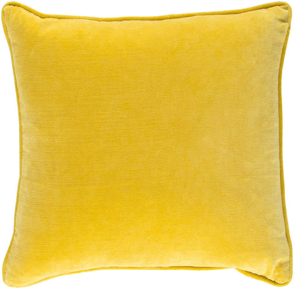Surya Safflower SAFF-7202 Bright Yellow Mustard 18"H x 18"W Pillow Cover