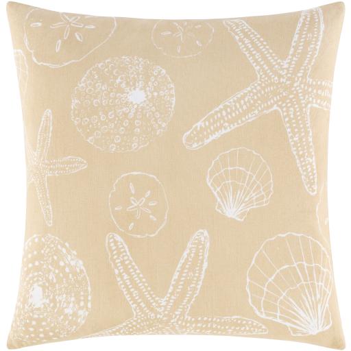 Surya Sea Life SLF-009 18"H x 18"W Pillow Cover