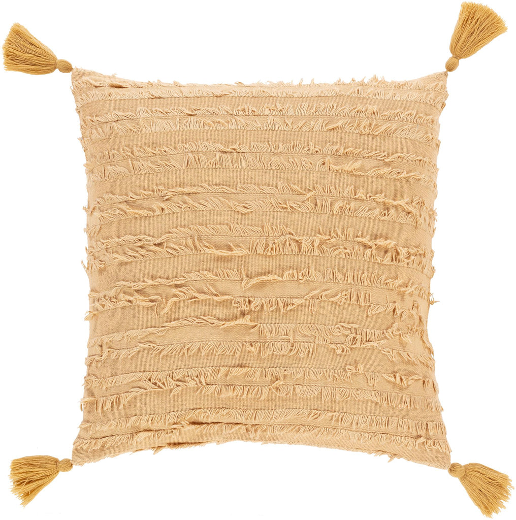 Surya Sereno SEN-004 Brown Camel 18"H x 18"W Pillow Cover