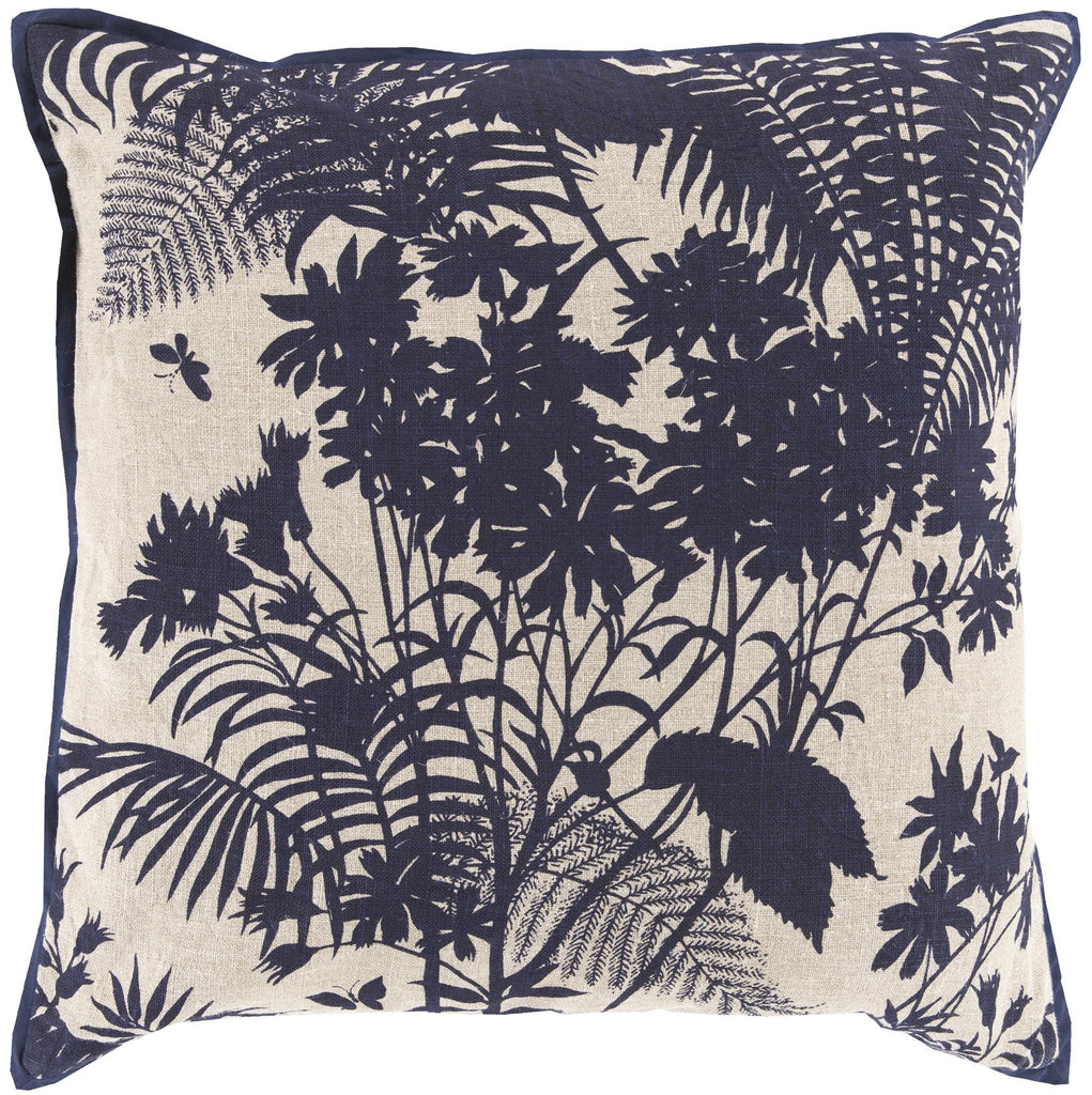 Surya Shadow Floral FBS-002 20"L x 20"W Accent Pillow