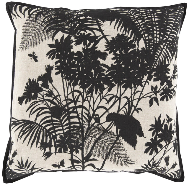 Surya Shadow Floral FBS-004 20"H x 20"W Pillow Cover