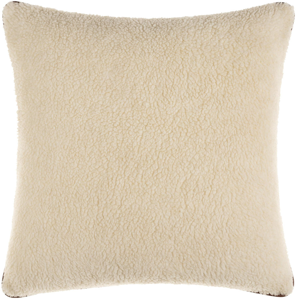 Surya Shepherd SEH-001 Brown Cream 18"H x 18"W Pillow Cover