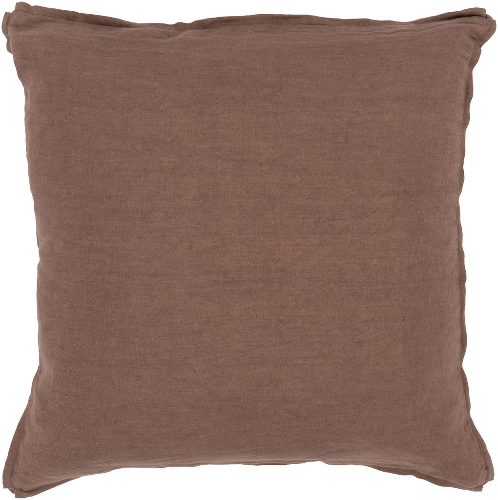 Surya Solid SL-008 Medium Brown 18"H x 18"W Pillow Kit