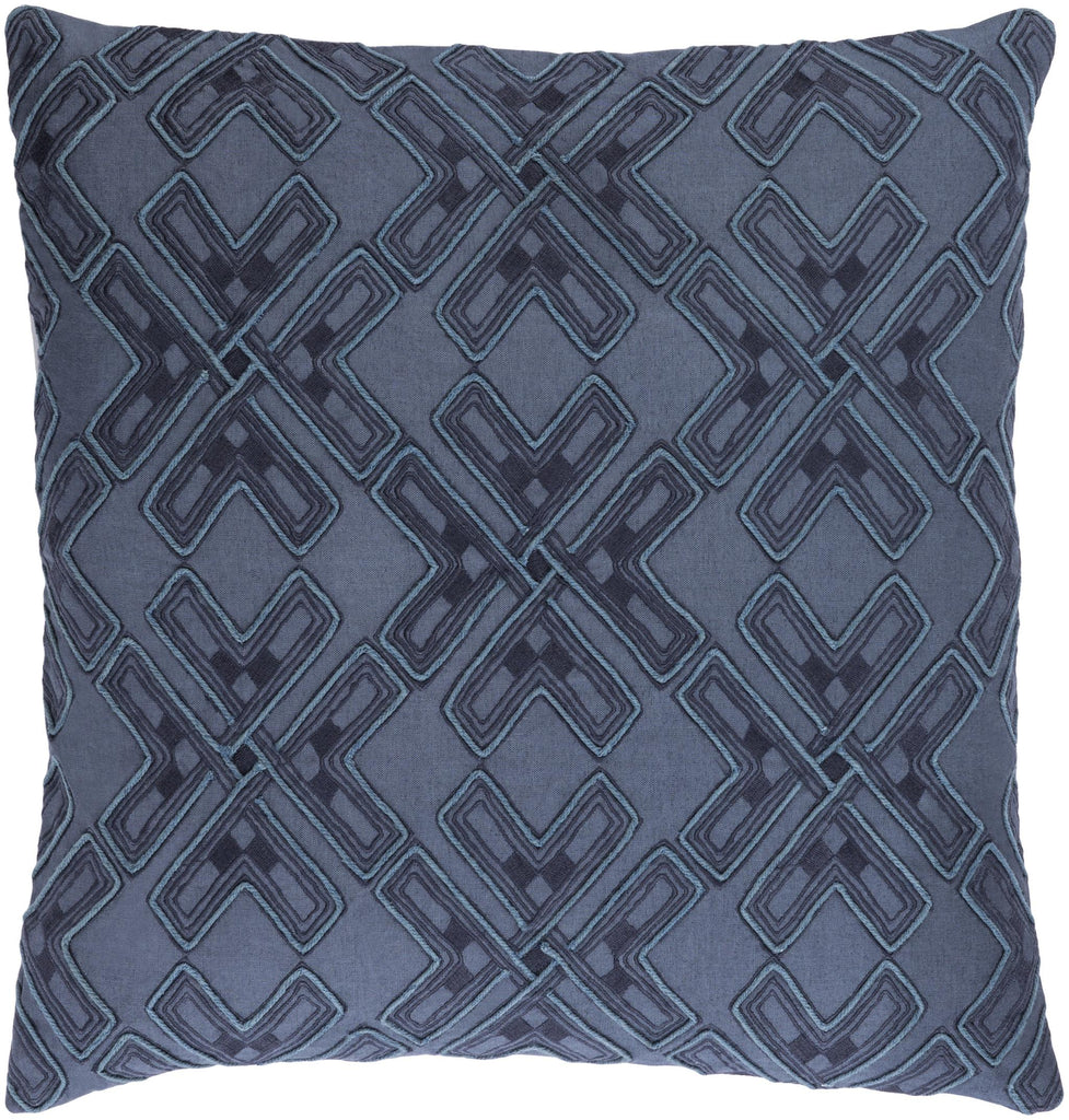 Surya Subira SBR-002 Blue Denim 18"H x 18"W Pillow Cover
