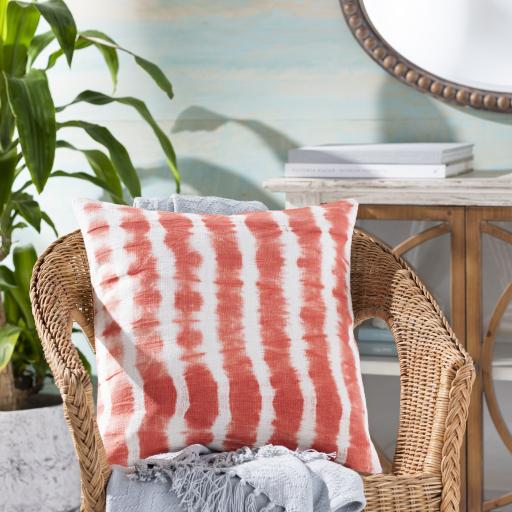 Surya Suji SJI-001 Burgundy White 20"H x 20"W Pillow Cover