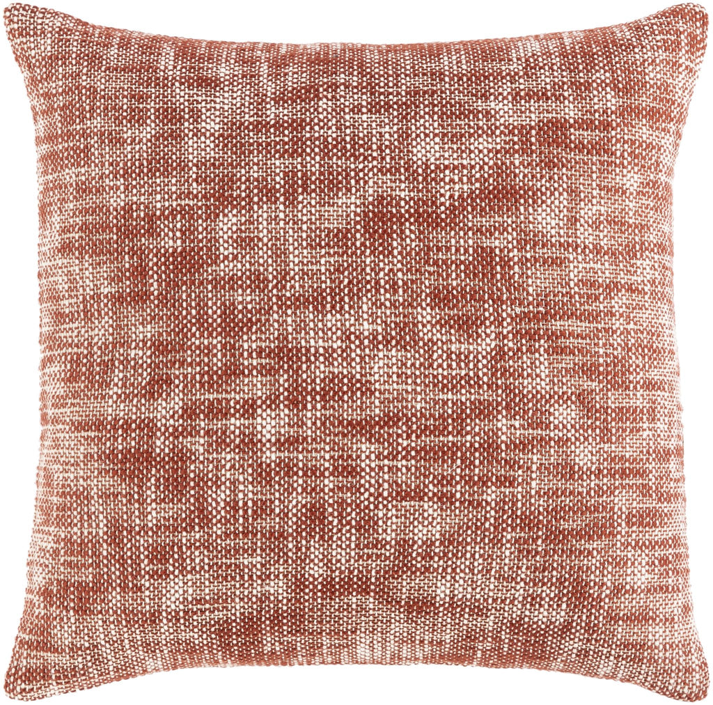 Surya Suri USR-003 Brick Red Light Beige 18"H x 18"W Pillow Cover