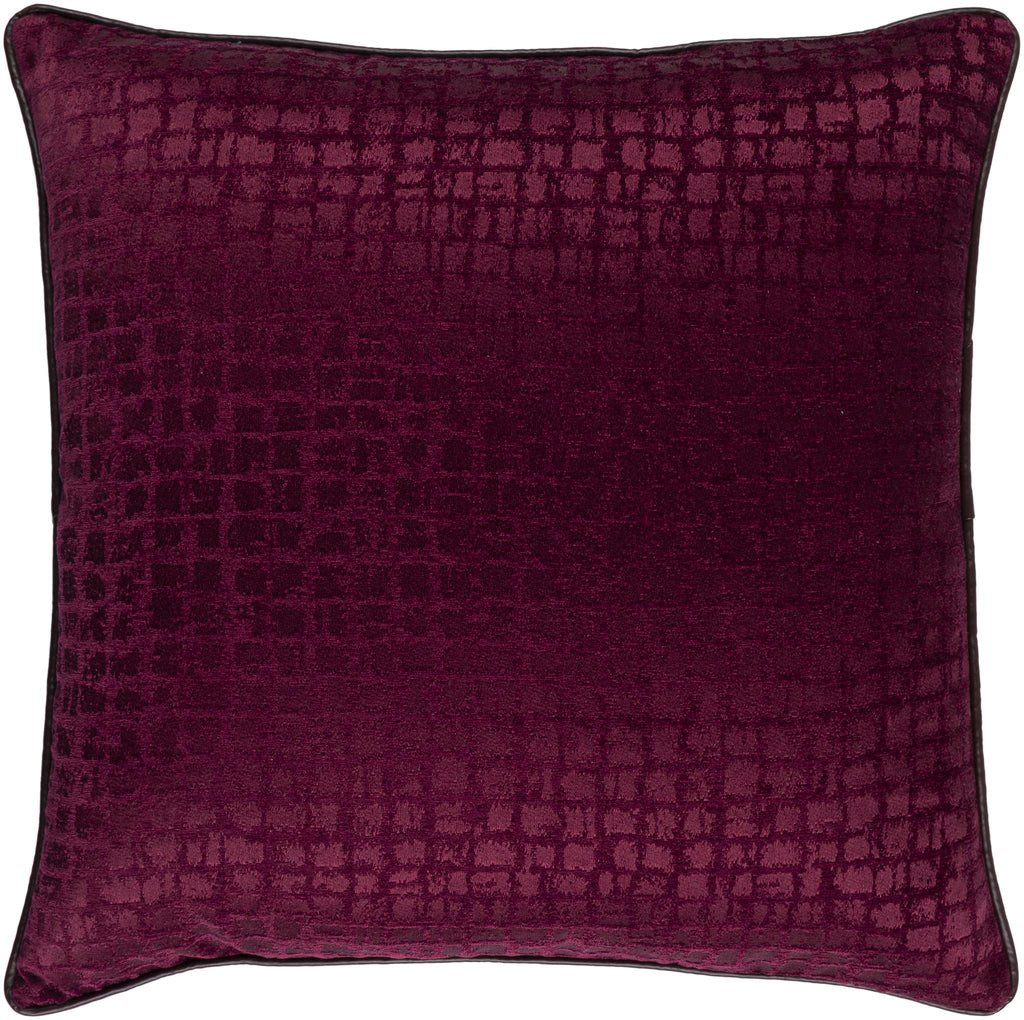 Surya Tambi TBI-003 Burgundy Dark Brown 18"H x 18"W Pillow Cover