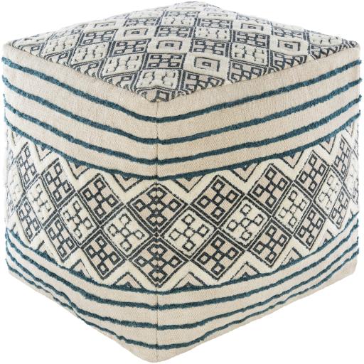 Surya Tanya TNPF-002 18"H x 18"W x 18"D Pouf