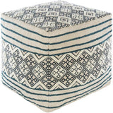 Surya Tanya TNPF-002 18"H x 18"W x 18"D Pouf