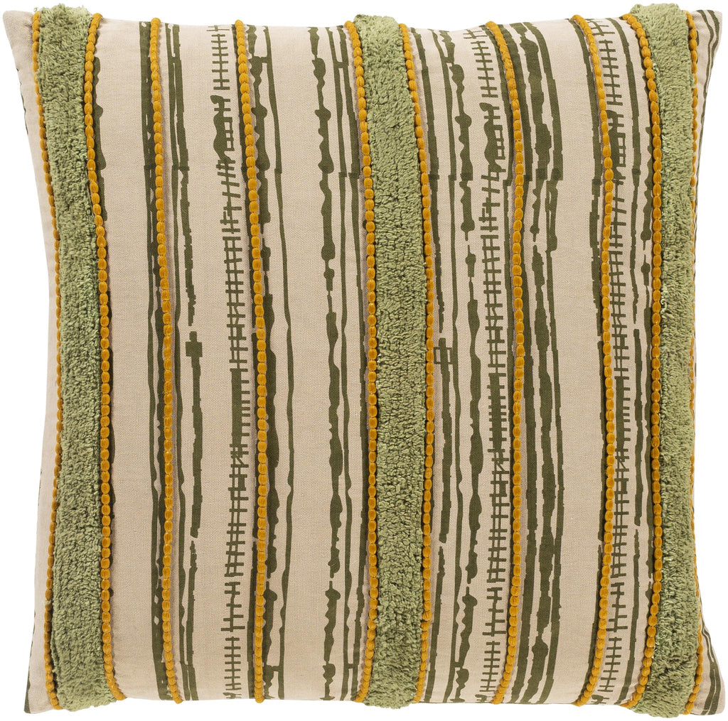 Surya Tanzania TZN-003 18"L x 18"W Accent Pillow