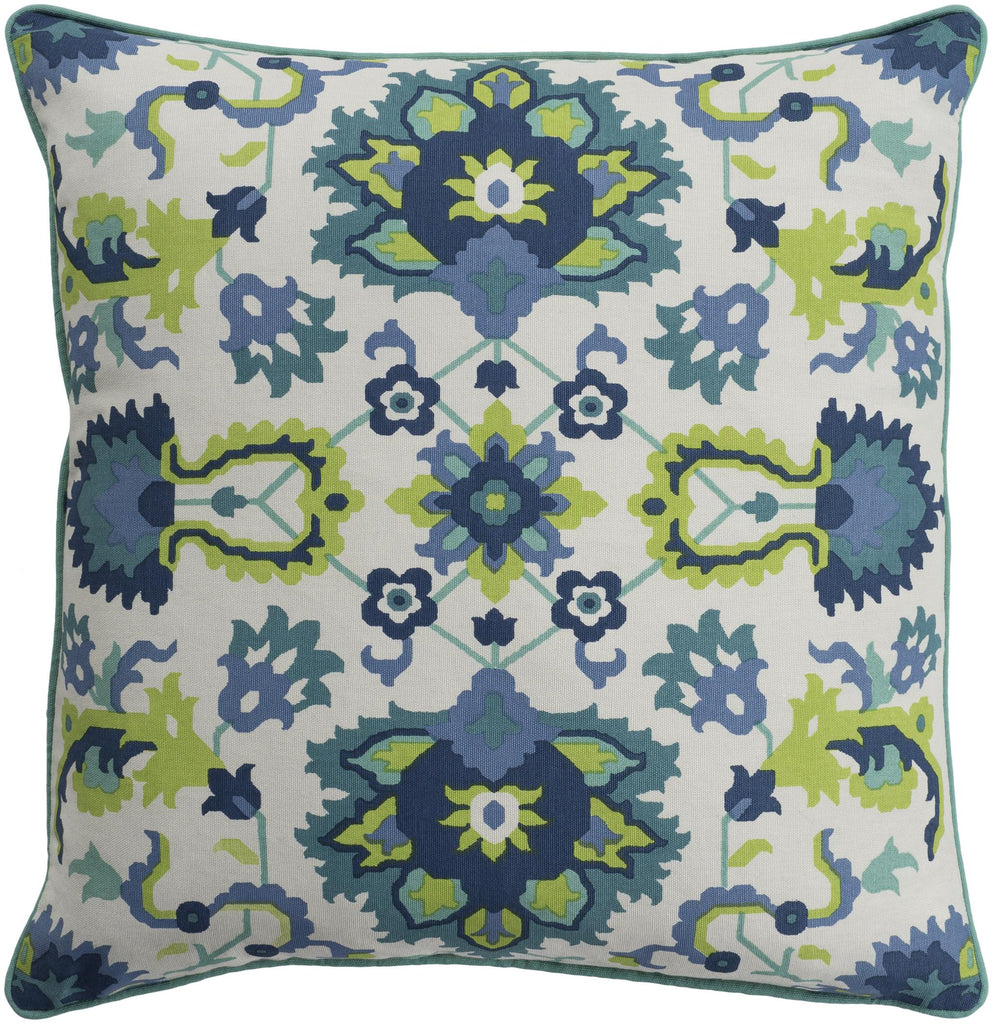 Surya Technicolor TEC-005 Blue Ivory 20"H x 20"W Pillow Cover