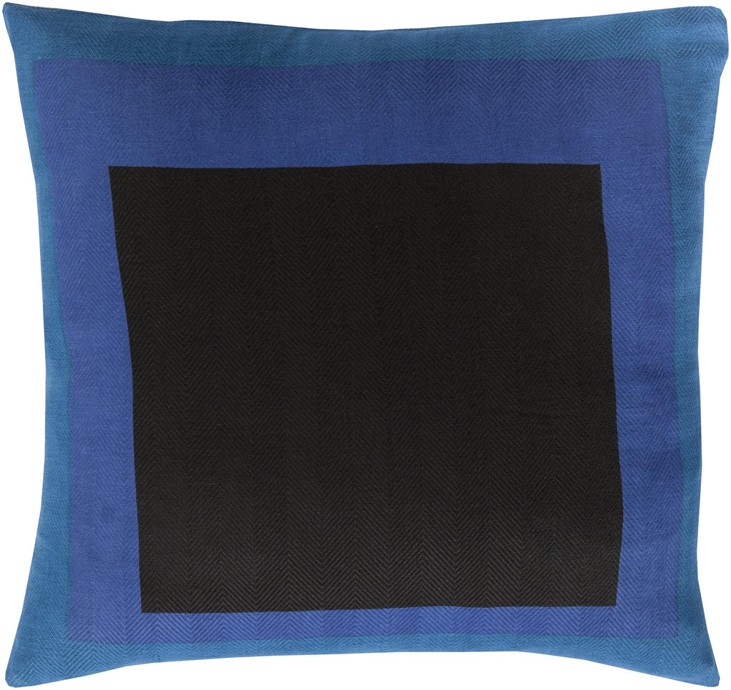 Surya Teori TO-020 Black Blue 22"H x 22"W Pillow Cover