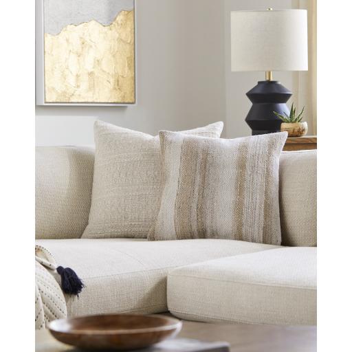 Surya Terrain TIN-002 Cream Tan 22"H x 22"W Pillow Kit