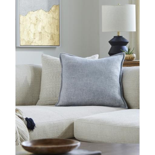 Surya Thurman THU-004 Denim 22"H x 22"W Pillow Kit