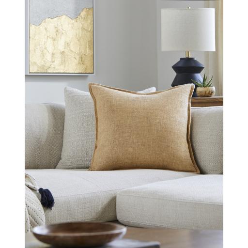 Surya Thurman THU-009 Tan 20"H x 20"W Pillow Kit