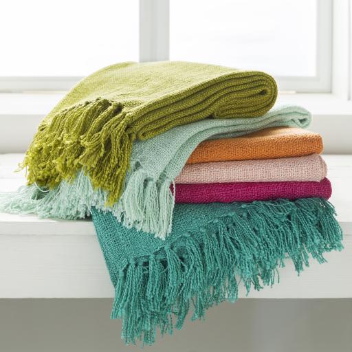 Surya Tilda TID-009 Ice Blue 51"W x 59"L Throw