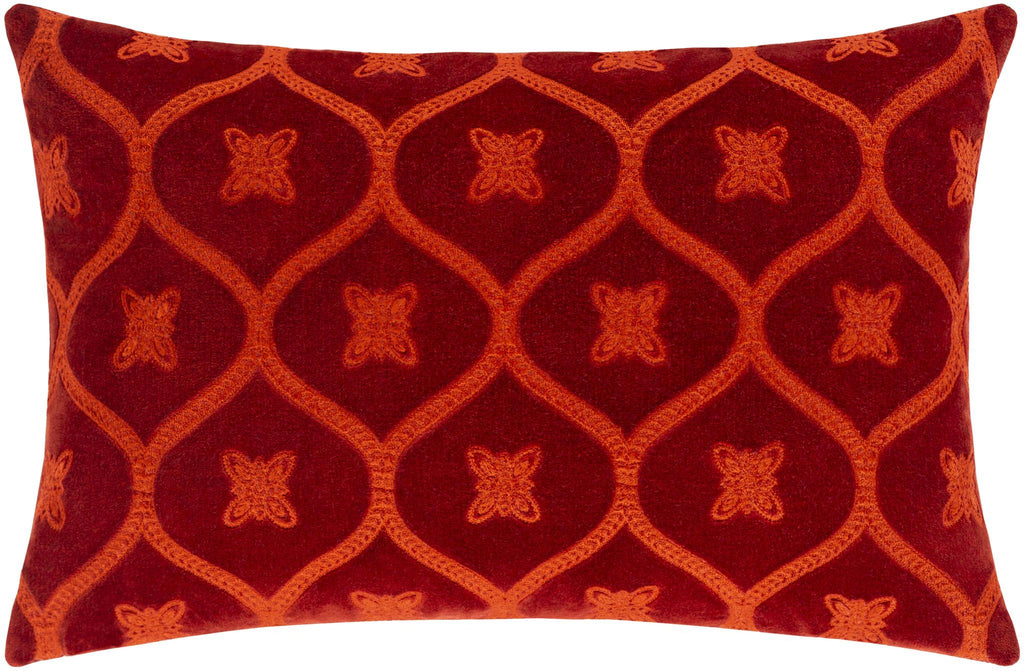 Surya Toulouse TUE-004 Brick Red 13"H x 20"W Pillow Cover