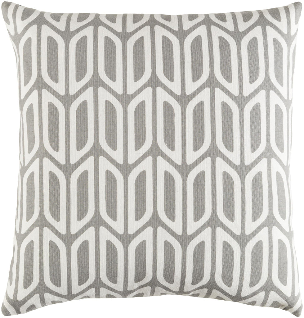 Surya Trudy TRUD-7130 Gray Ivory 18"H x 18"W Pillow Cover