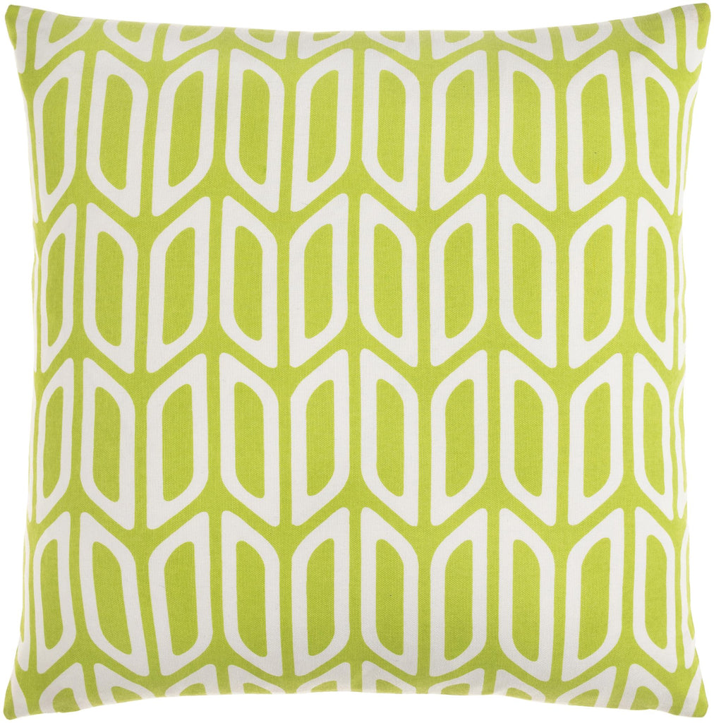 Surya Trudy TRUD-7195 Green White 18"H x 18"W Pillow Cover