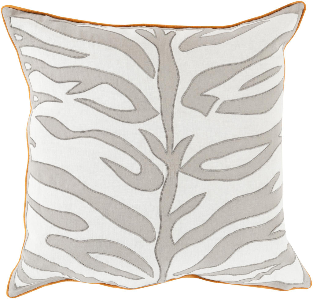 Surya Valentina VAL-001 Gray Ivory 18"H x 18"W Pillow Cover