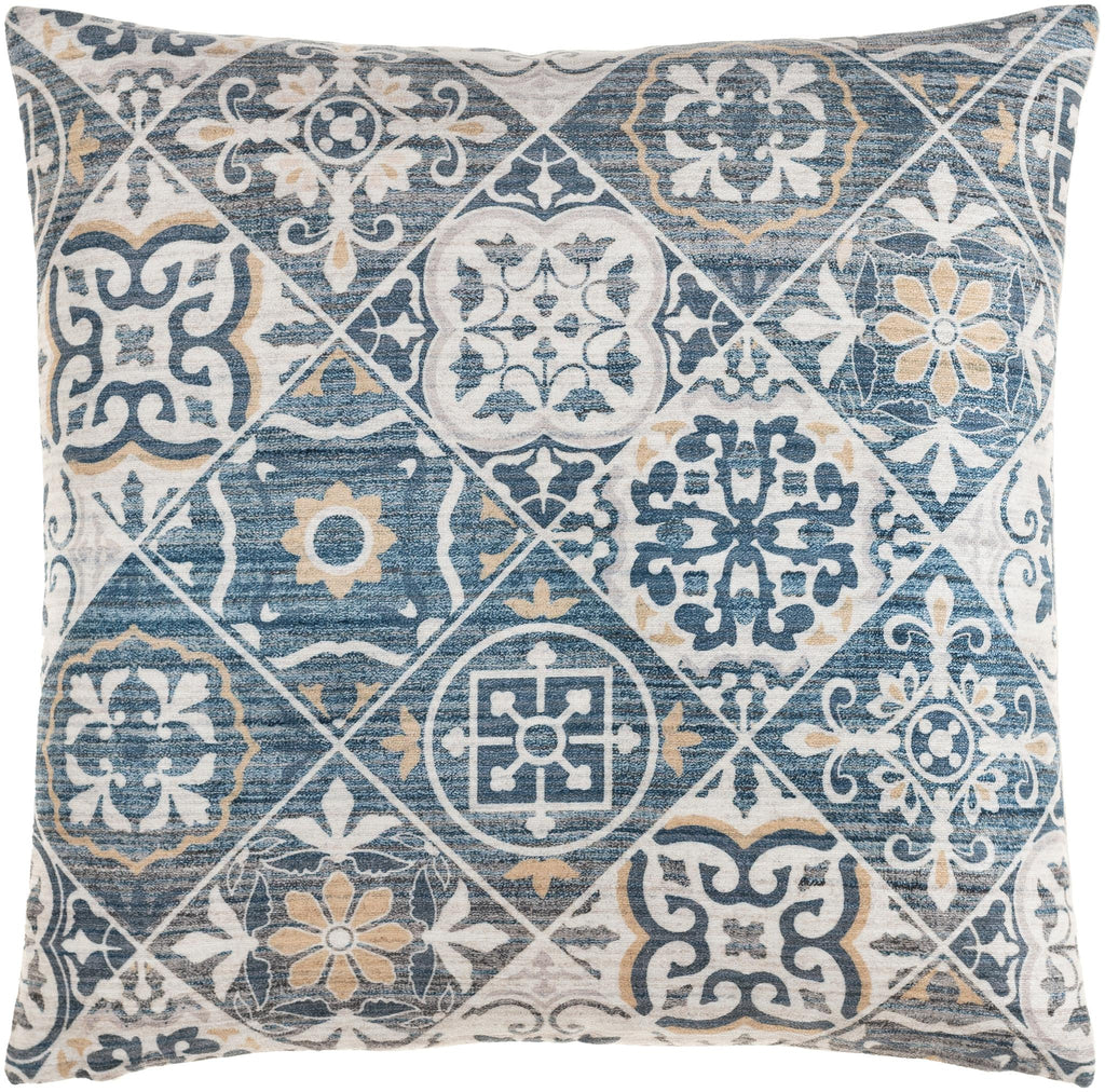 Surya Valla VAA-002 Beige Charcoal 18"H x 18"W Pillow Cover