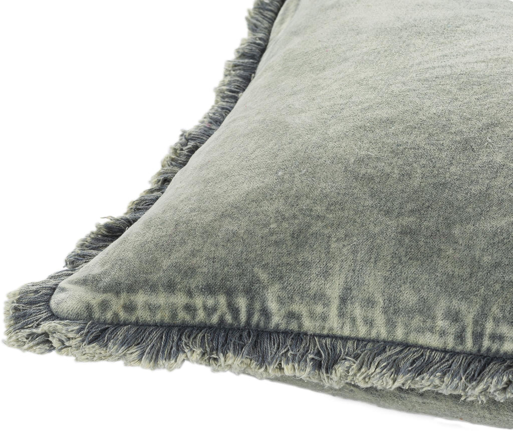 Surya Washed Cotton Velvet WCV-008 12"L x 30"W Lumbar Pillow