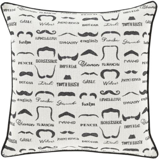 Surya Wax that Stache WTS-001 20"H x 20"W Pillow Kit