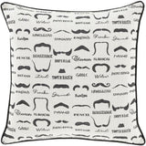 Surya Wax that Stache WTS-001 22"H x 22"W Pillow Cover