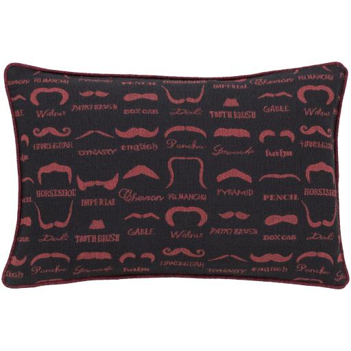 Surya Wax that Stache WTS-002 13"H x 19"W Pillow Cover