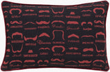 Surya Wax that Stache WTS-002 13"L x 19"W Pillow Cover