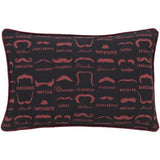 Surya Wax that Stache WTS-002 18"H x 18"W Pillow Cover