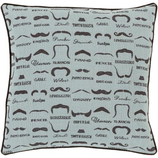 Surya Wax that Stache WTS-003 13"H x 19"W Pillow Cover