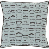 Surya Wax that Stache WTS-003 13"H x 19"W Pillow Cover