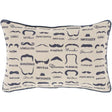 Surya Wax that Stache WTS-004 13"H x 19"W Pillow Cover