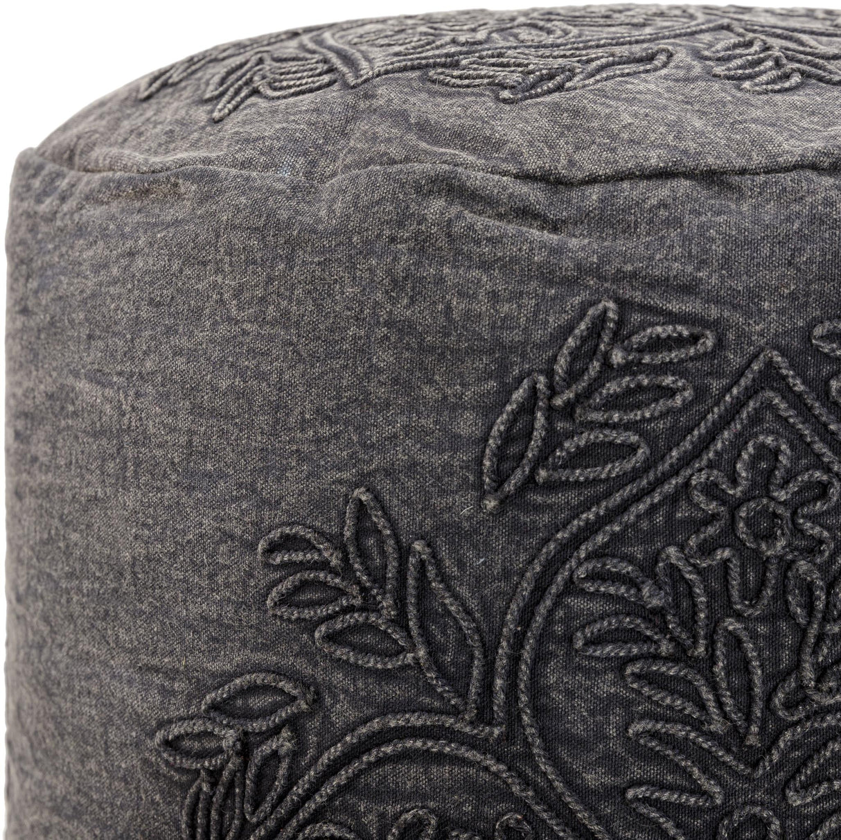 Surya Wedgemore WGPF-002 16"H x 16"W x 16"D Pouf