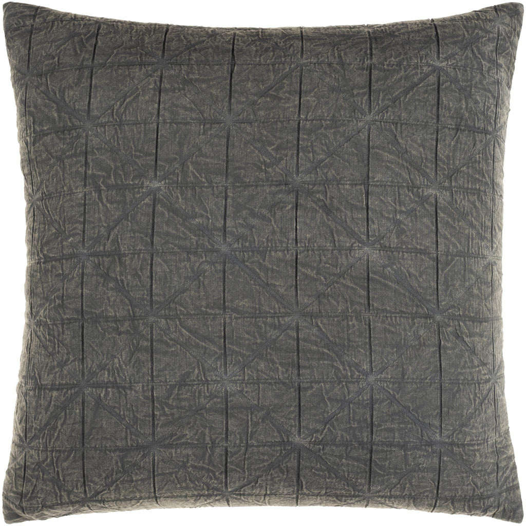 Surya Winona WAO-002 Charcoal 18"H x 18"W Pillow Cover