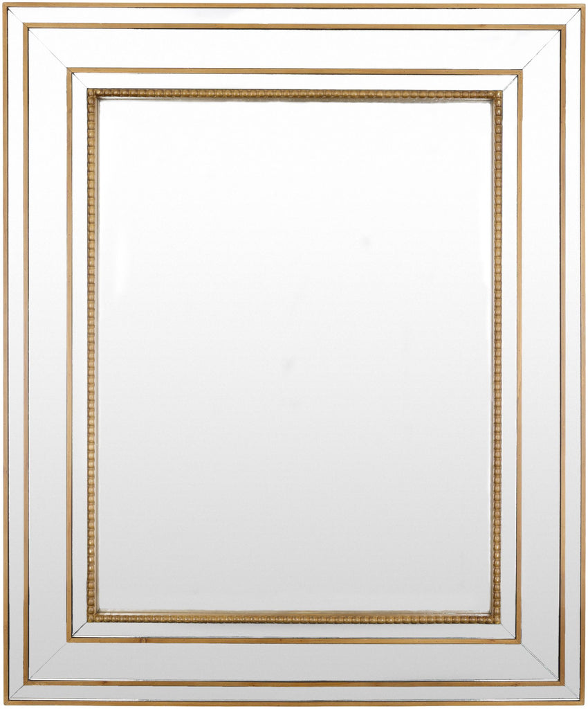 Surya Aditi ITI-001 Gold 36"H x 30"W x 1.3"D Mirror