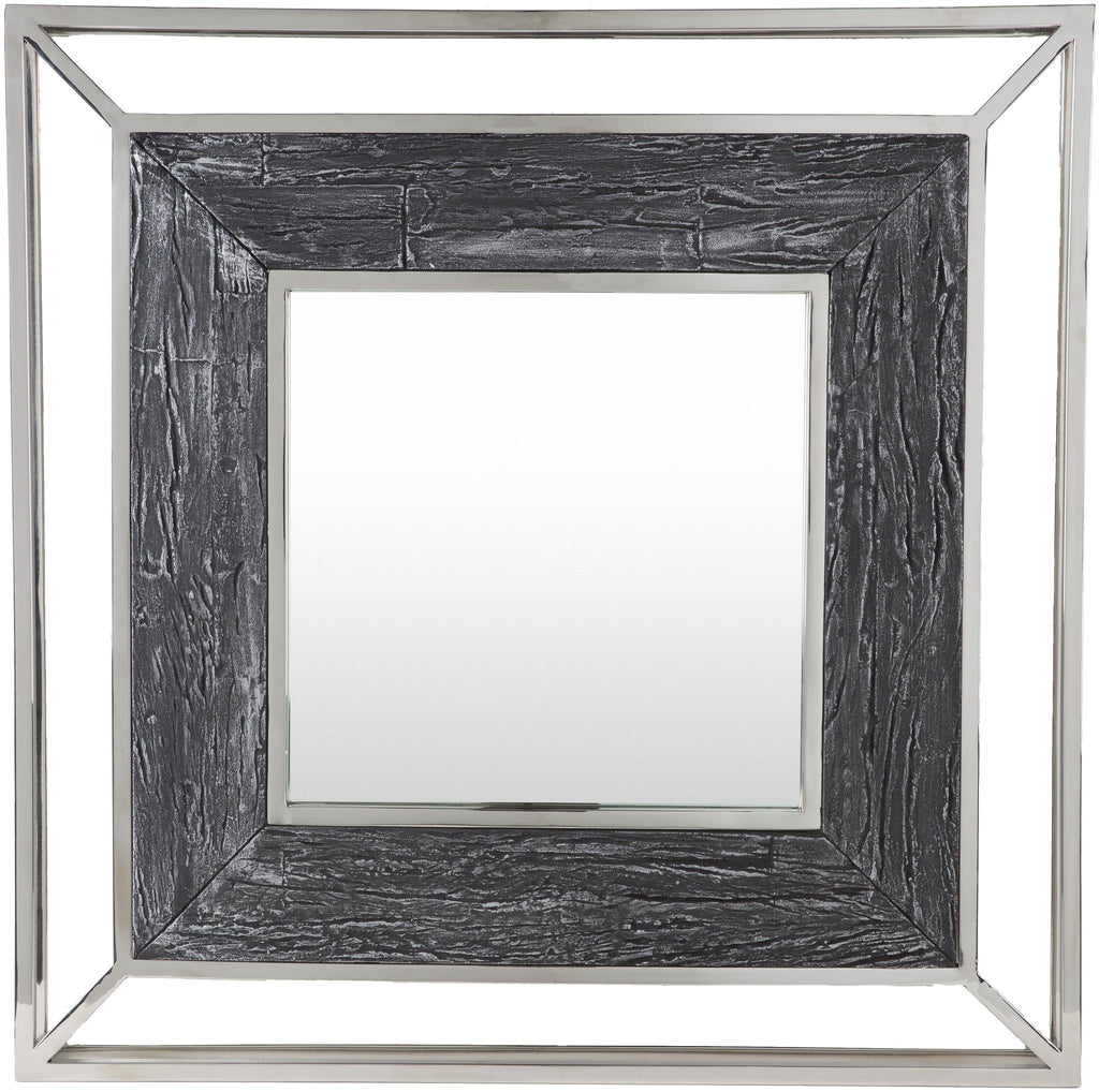 Surya Allure LLU-002 Metallic - Silver 32"H x 32"W x 3.3"D Mirror