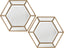 Surya Beehive BEV-001 20"H x 20"W, x 0.8"D ,20"H x 20"W, x 0.8"D Mirror