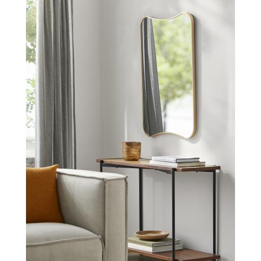 Surya Bellona OLO-001 Gold 36"H x 24"W x 1"D Mirror