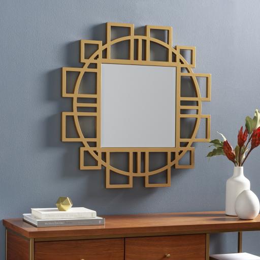 Surya Glasgow GAW-001 32"H x 32"W x 0.7"D Mirror